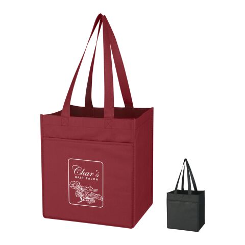 Non-Woven 6 Bottle Wine Tote Bag Burgundy | No Imprint | not available | not available