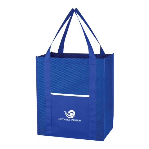 Non-Woven Wave Shopper Tote Bag Royal Blue | No Imprint | not available | not available