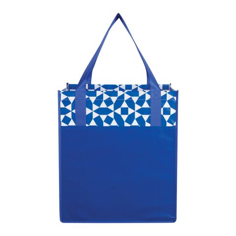Non-Woven Geometric Shopping Tote Bag Royal Blue | No Imprint | not available | not available