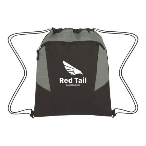 Tahoe Heathered Drawstring Backpack Black with Red | No Imprint | not available | not available