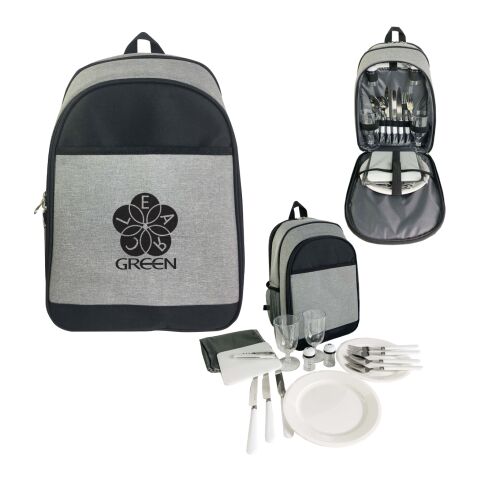 Lakeside Picnic Set Cooler Backpack Black with Red | No Imprint | not available | not available