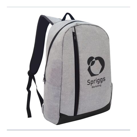 Hancock Heathered Laptop Backpack Black with Red | No Imprint | not available | not available