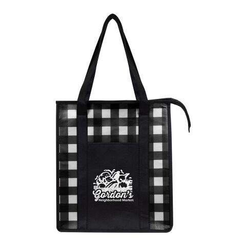Northwoods Non-Woven Cooler Tote Bag White/Black | No Imprint | not available | not available