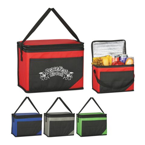Non-Woven Chow Time Kooler Bag Black with Red | No Imprint | not available | not available