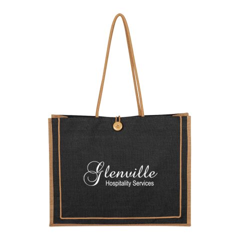 Paradise Jute Tote Bag Black | No Imprint | not available | not available