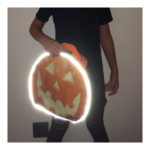 Reflective Halloween Pumpkin Tote Bag Orange | No Imprint | not available | not available