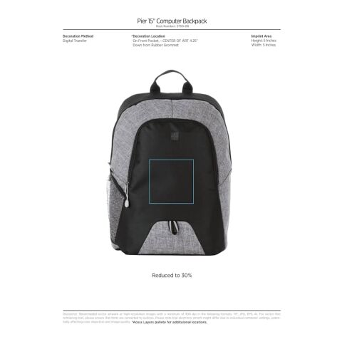 Pier 15&quot; Computer Backpack Graphite | No Imprint | not available | not available