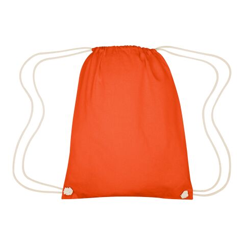 Cooper Cotton Drawstring Bag Metallic Orange