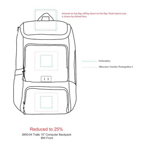 NBN Trails 15&quot; Computer Backpack Charcoal | No Imprint | not available | not available