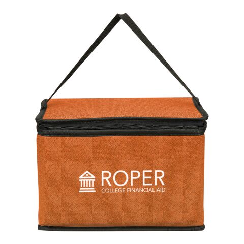 Heathered Non-Woven Cooler Lunch Bag Orange