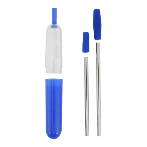2-Piece Stainless Steel Straw Kit Royal Blue | No Imprint | not available | not available