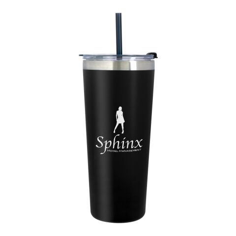 24 Oz. Colma Tumbler Black Straw | No Imprint