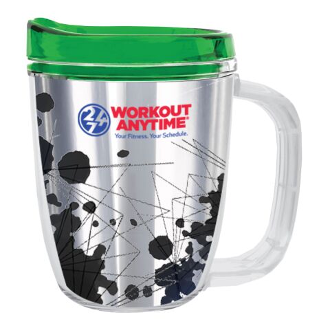 12 Oz. Tritan™ Coffee Mug With Lid  Translucent Clear | No Imprint