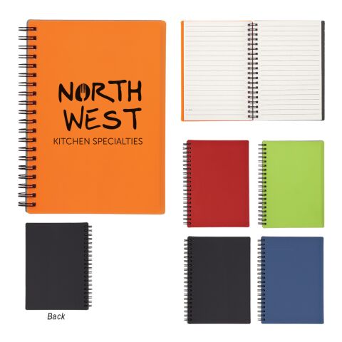 RUBBERY SPIRAL NOTEBOOK Black | No Imprint | not available | not available