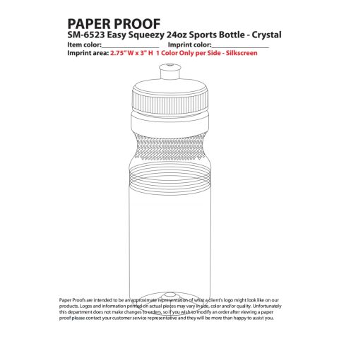 Easy Squeezy Crystal 24oz Sports Bottle Clear
