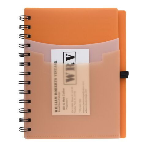 Tri-Pocket Notebook &amp; Pen Orange