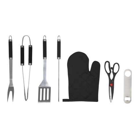 7-Piece Pit Master BBQ Set In Carrying Case Black | No Imprint | not available | not available