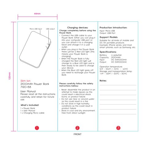 Slim Ion 2,500 mAh Power Bank White | No Imprint | not available | not available