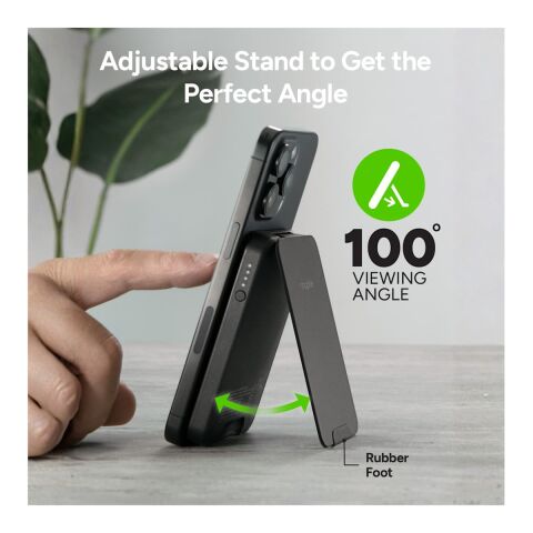 mophie® Snap+5000 mAh Wireless Power Bank w/ Stand Black | No Imprint | not available | not available