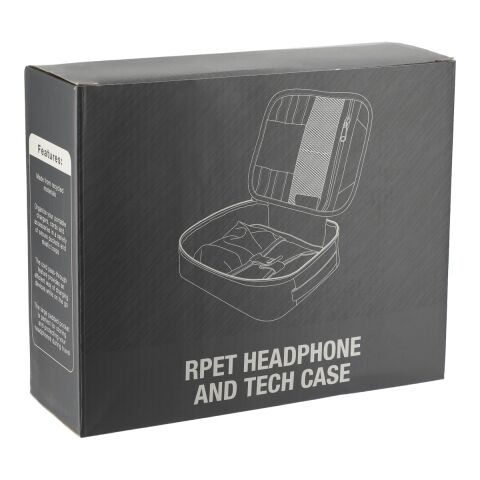RPET Headphone and Tech Case Black | No Imprint | not available | not available