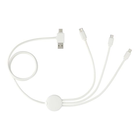 5-in-1 Charging Cable with Coating White | No Imprint | not available