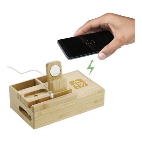 Bamboo Fast Wirelsss Charging Dock Station Standard | Natural | No Imprint | not available | not available