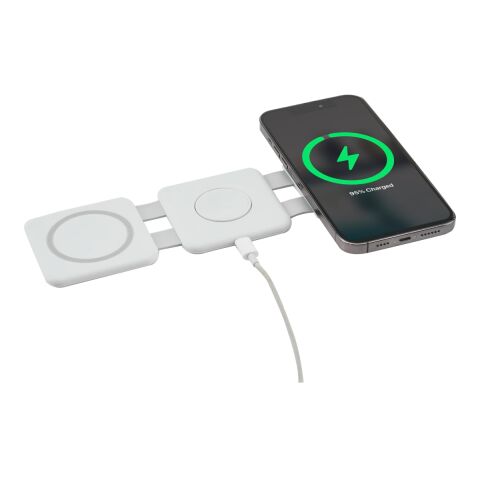 3-in-1 Power Fold 15W MagClick™ Wireless Chargers White | No Imprint | not available