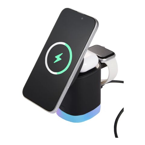 Glow 3-in-1 15W MagClick™ Wireless Charging Stand Black | No Imprint | not available