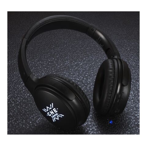 Light Up Logo Bluetooth Headphones Standard | Black | No Imprint | not available