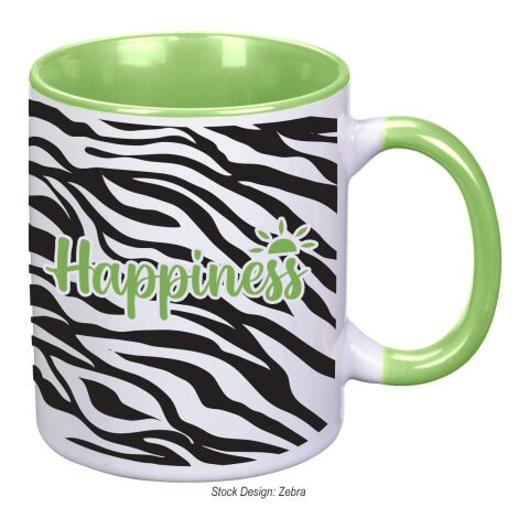11 Oz. Dye Blast Full Color Mug White/Lime