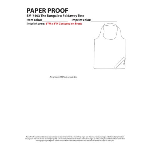 Bungalow Foldaway Shopper Tote Red | No Imprint | not available | not available