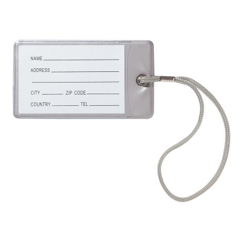 Mod Luggage Tag Silver with Red | No Imprint | not available | not available