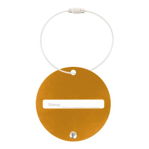 Jet Setter Aluminum Luggage Tag Metallic Orange | No Imprint