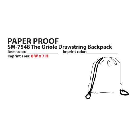 Oriole Drawstring Bag Red | No Imprint | not available | not available