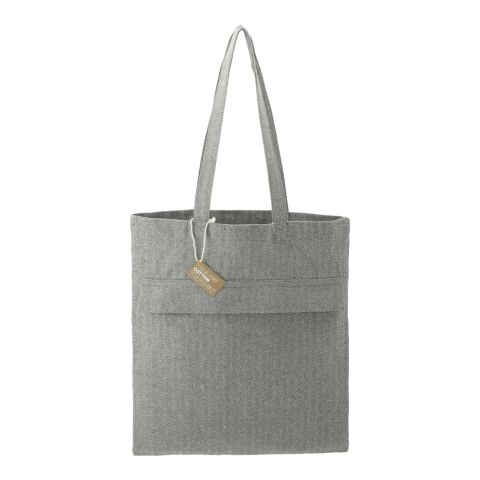 Recycled Cotton Herringbone Tote w/Zip Pocket Standard | Dark Gray | No Imprint | not available | not available