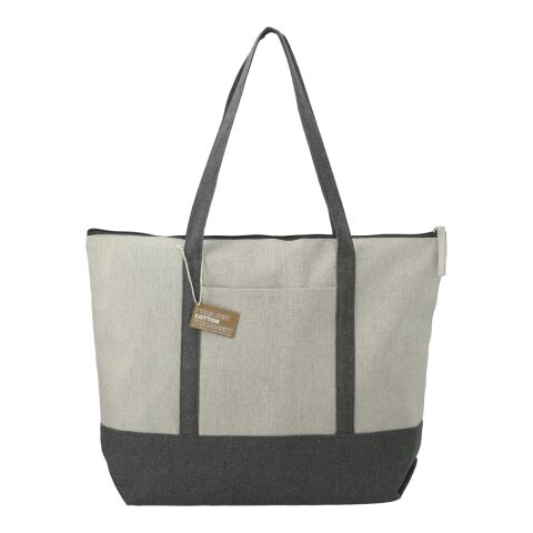 Repose 10oz Recycled Cotton Zippered Tote Standard | Gray | No Imprint | not available | not available