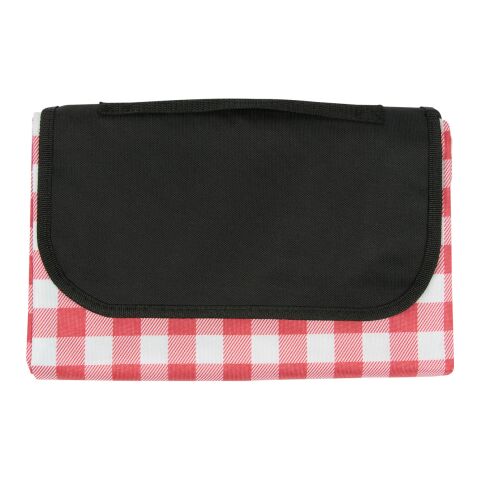 Gingham Roll-Up Picnic Blanket Red with White
