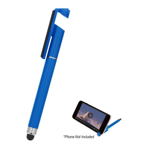Stylus Pen With Phone Stand And Screen Cleaner Translucent Blue | No Imprint | not available | not available