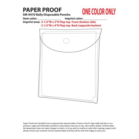 Rally Disposable Poncho Matte White