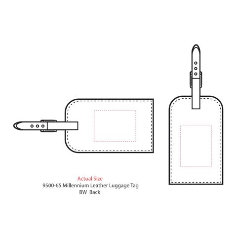 Millennium Leather Identification Tag Black | No Imprint | not available | not available