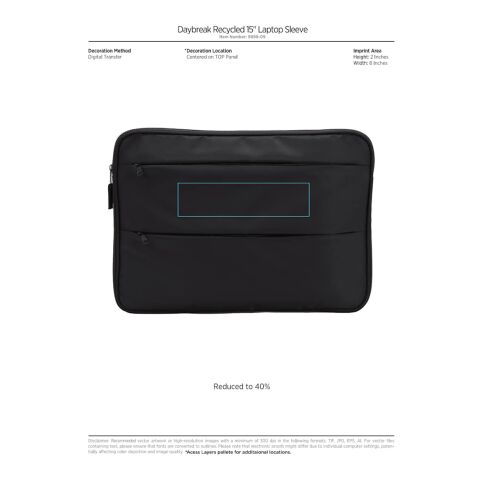 Daybreak Recycled 15&quot; Laptop Sleeve Standard | Tan | No Imprint | not available | not available