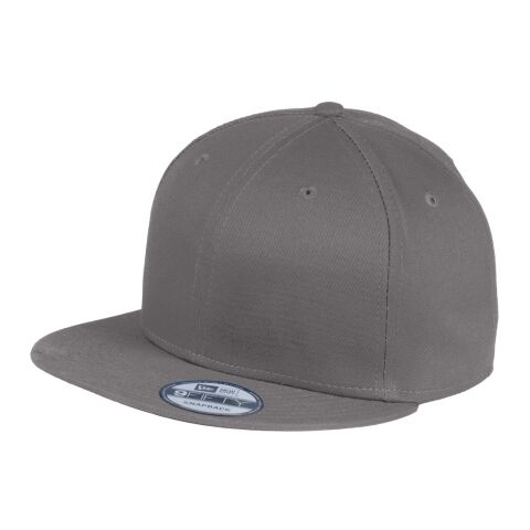 New Era® Flat Bill Snapback Cap Charcoal | No Imprint