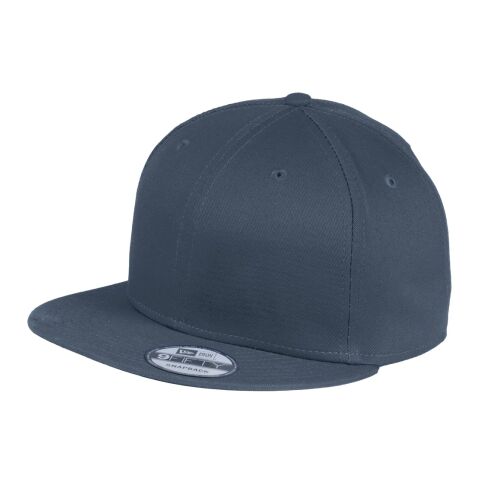 New Era® Flat Bill Snapback Cap Navy Blue | No Imprint