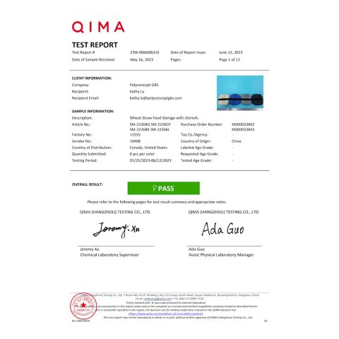 Wheat Straw Food Storage with Utensils Light Yellow | No Imprint | not available | not available