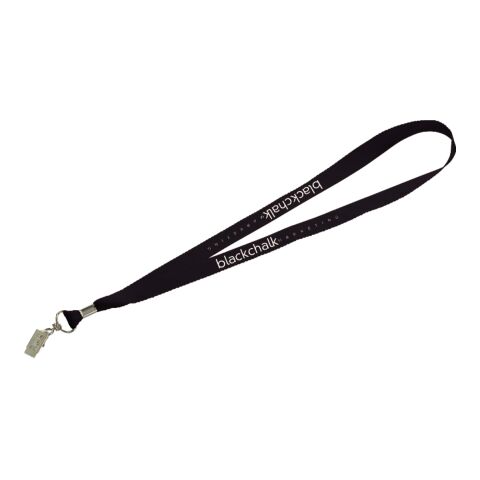 Lanyard with Bulldog Clip Black