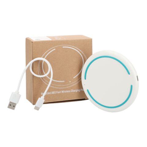 Recycled ABS Fast Wireless Charging Pad White | No Imprint | not available