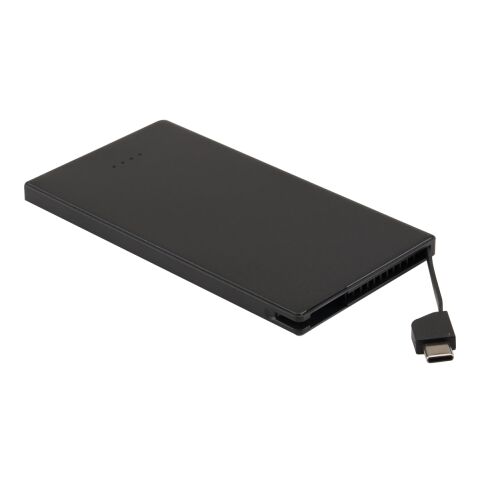 4000 mAh Cable Keeper Power Bank with Type-C Tip Standard | Black | No Imprint | not available | not available