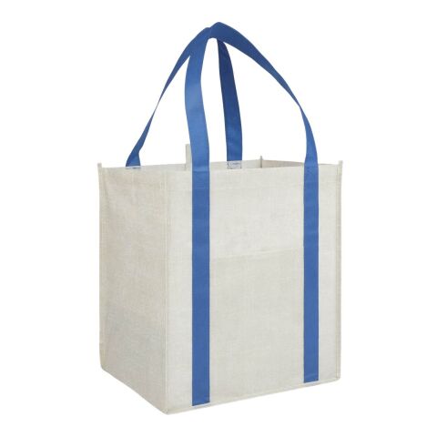 Neptune Recycled Non-Woven Grocery Tote Transparent Royal Blue | No Imprint | not available | not available