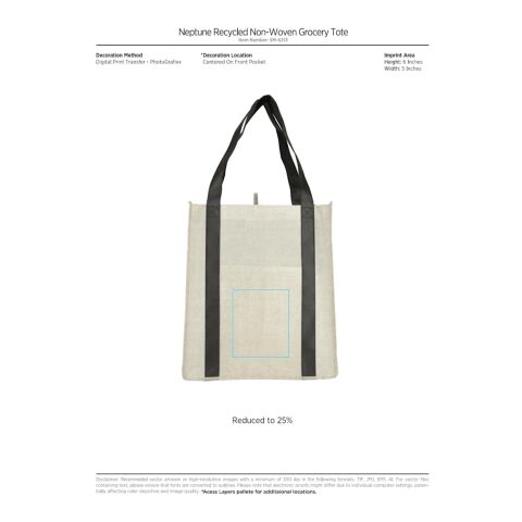 Neptune Recycled Non-Woven Grocery Tote Royal Blue | No Imprint | not available | not available