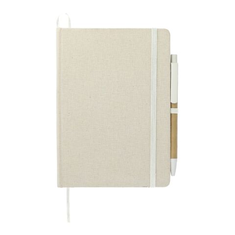 5&quot; x 7&quot; Organic Cotton Bound Notebook w/Pen Natural | No Imprint | not available | not available